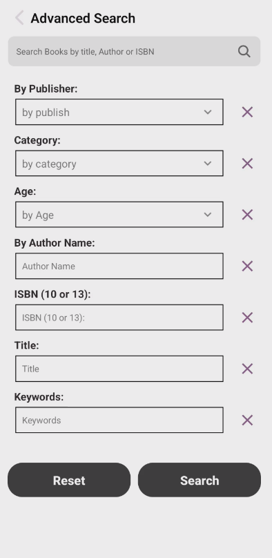 Search Feature Screen