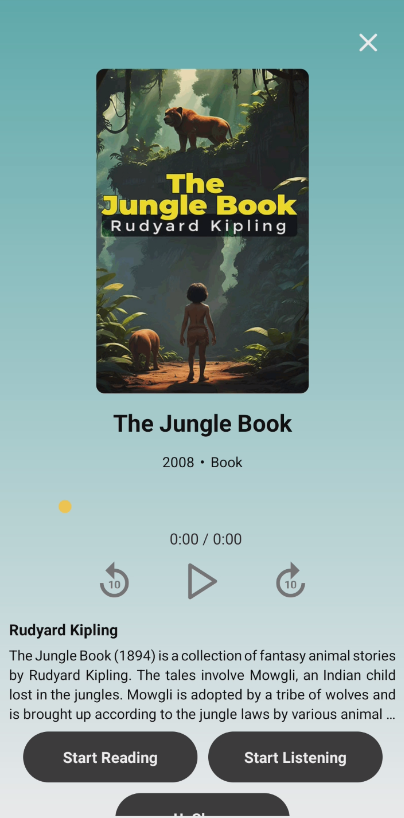 Start Reading Screen
